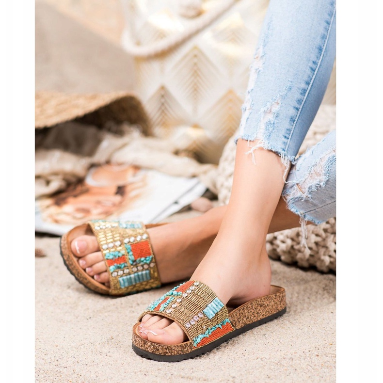 Bona Papuče s perlicama višebojan 2