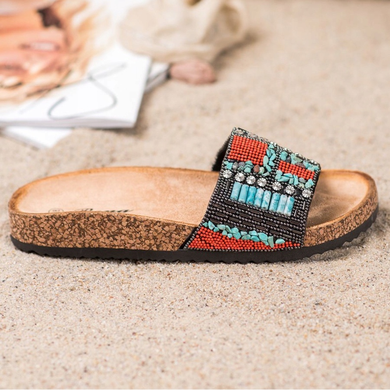 Bona Papuče s perlicama višebojan 2