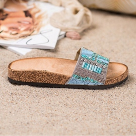 Bona Papuče s perlicama raznobojna 2