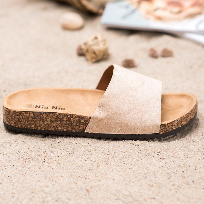 Nio Nio Klasične papuče na platformi smeđa 2