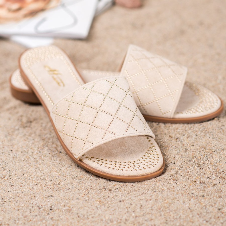 SHELOVET Elegantne papuče od antilopa smeđa 2