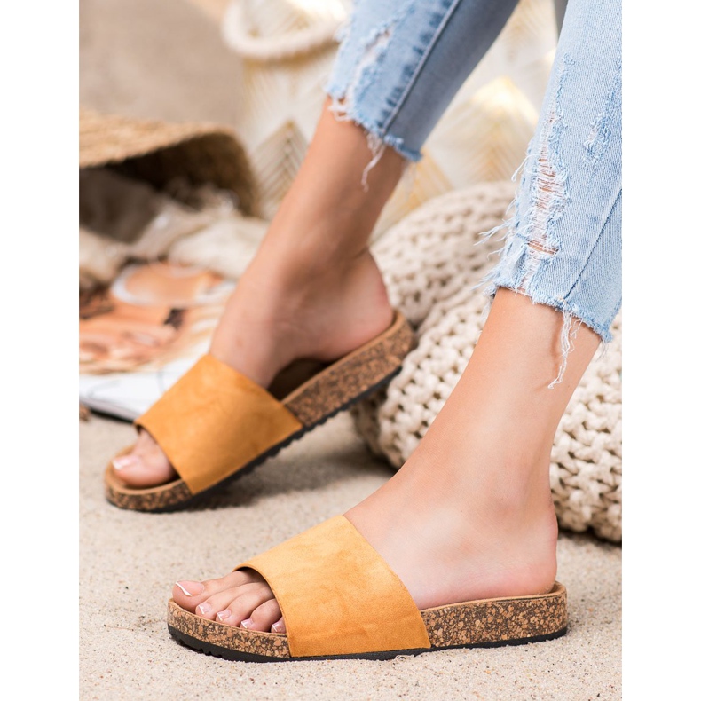 Nio Nio Klasične papuče na platformi smeđa 2