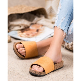 Nio Nio Klasične papuče na platformi smeđa 1