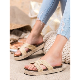 SHELOVET Udobne ležerne papuče smeđa 2