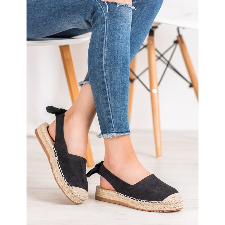 Nio Nio Espadrile s otkrivenom petom crno 1