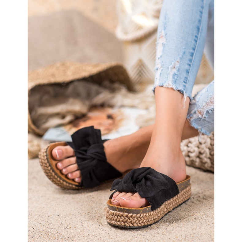 Comer Papuče na visokoj platformi crna 2