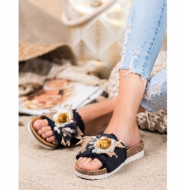 SHELOVET Modne papuče crna višebojan 1