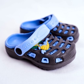Giolan Dječje papuče od pjene Kroks Small Dragon mornarsko plava plava 1