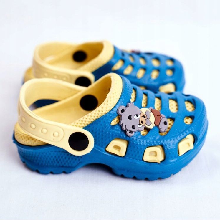 Giolan Dječje papuče od pjene Kroks Small Koala plava žuta boja 2