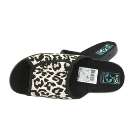 Adanex 13795 panter ženske papuče bež crno 4