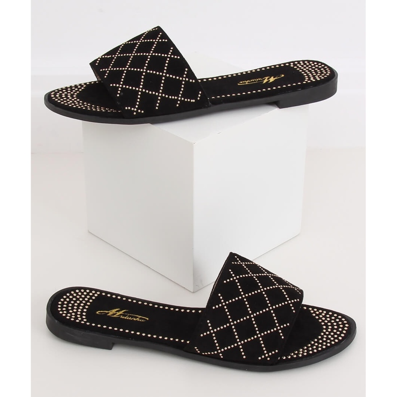 Crne ženske crne papuče Q-85 Black crno 2