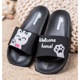 Bona Crne papuče s aplikacijom crna 1