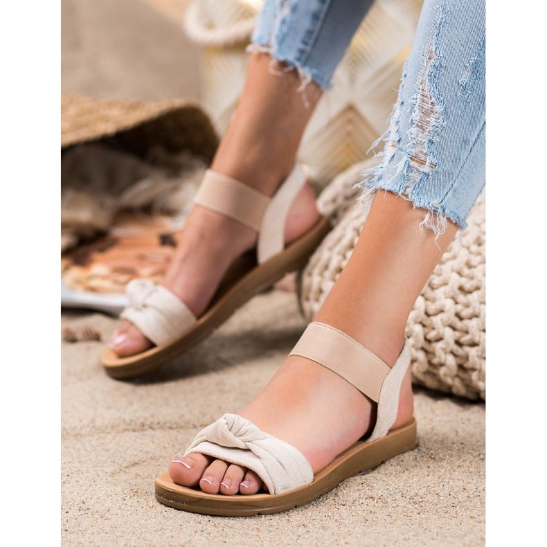 SHELOVET Sandale na klizanje smeđa 1