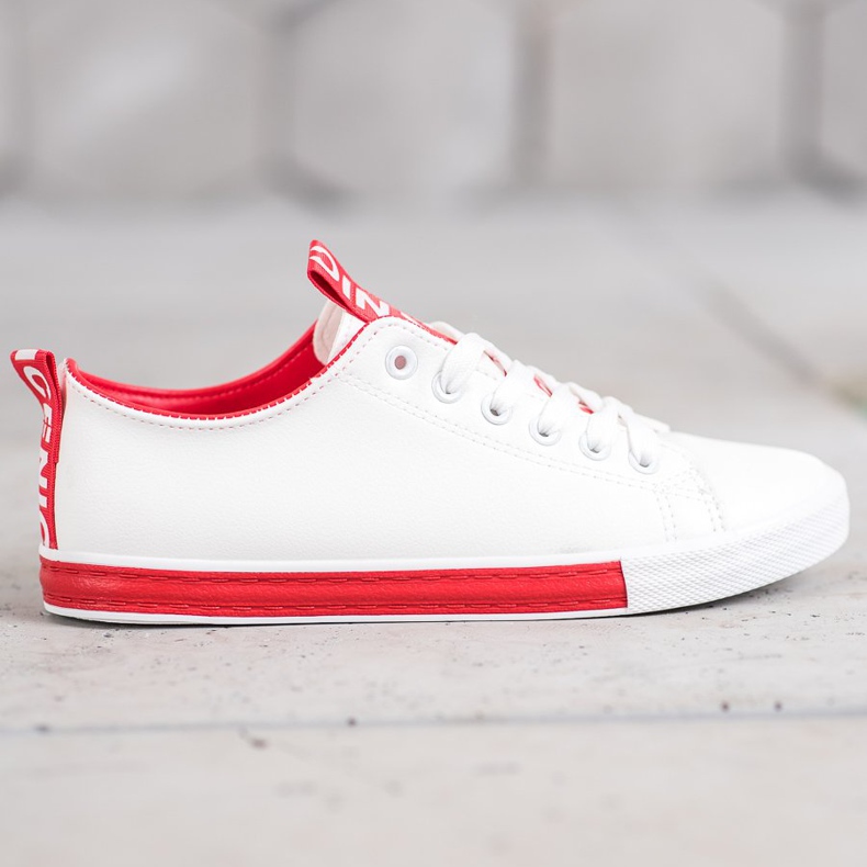 SHELOVET Tenisice s eko kožom Lijepo bijela crvena 2