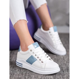 Weide Sportske cipele s plavim umetcima bijela plava 1