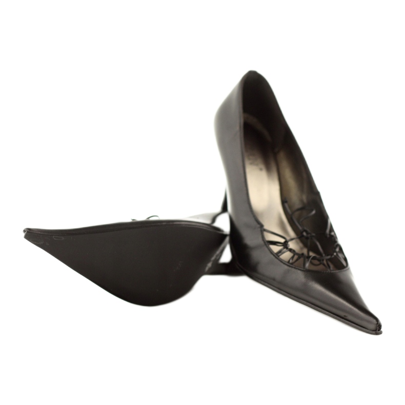 Kožne pumpe Sagan 868 crne crno 4