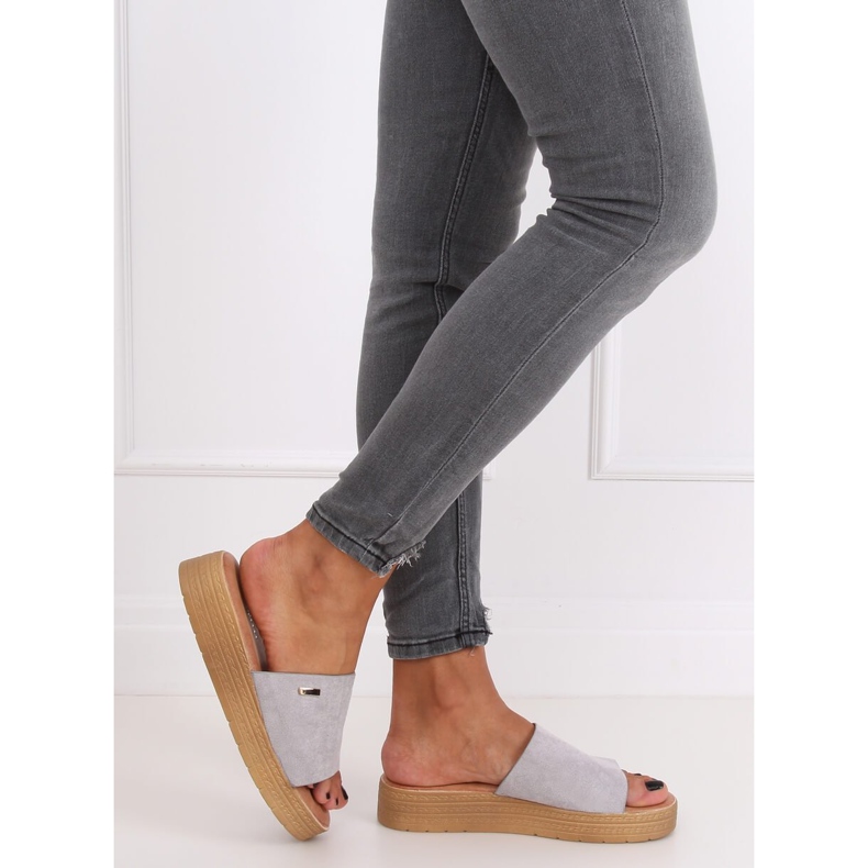 Siva Ženske sive papuče G-576 Siva 2