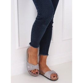 Sive papuče potplata G-5026 od sivog pluta siva 2