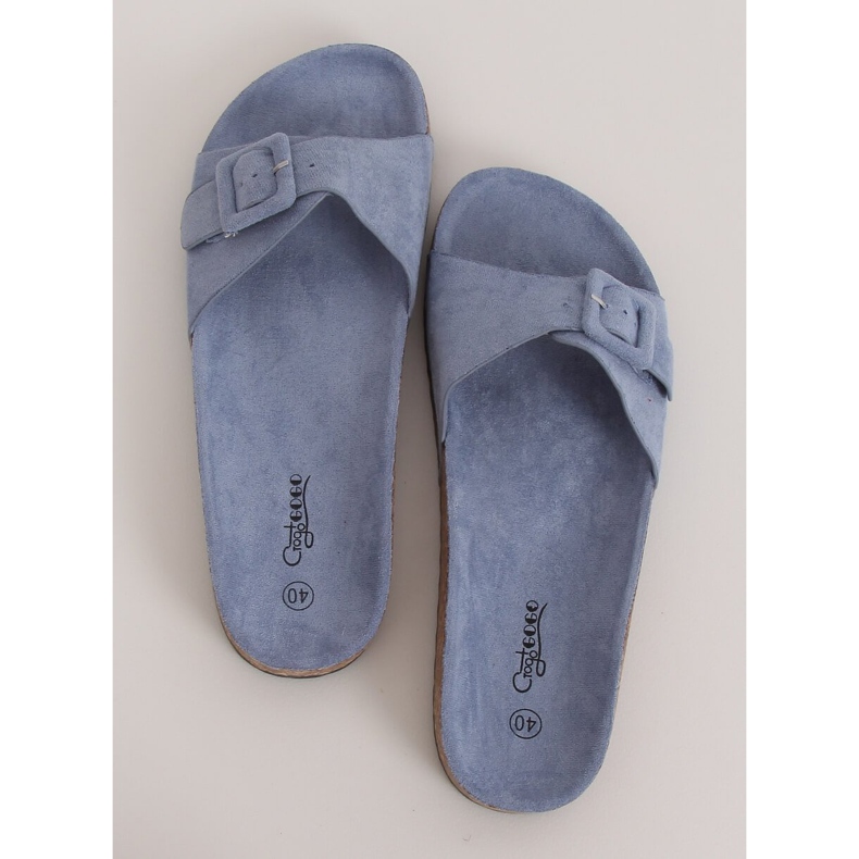 Plave papuče potplata G-5026 od plavog pluta plava 1