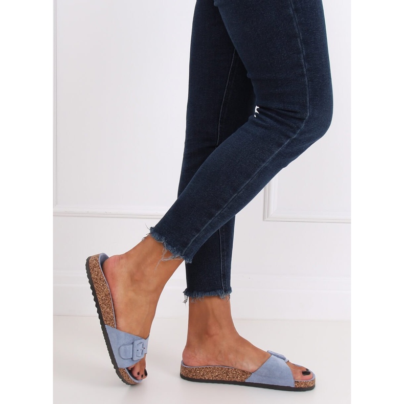 Plave papuče potplata G-5026 od plavog pluta plava 2