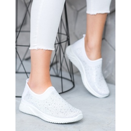 Super Mode Sportske cipele s kristalima bijela 1