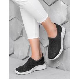 Super Mode Sportske cipele s kristalima crno 1