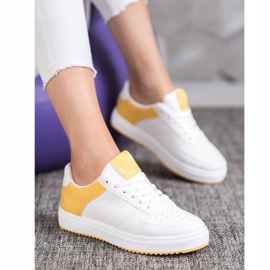 SHELOVET Elegantne cipele na platformi bijela 2