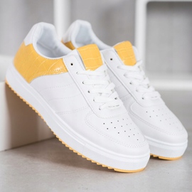 SHELOVET Elegantne cipele na platformi bijela 1