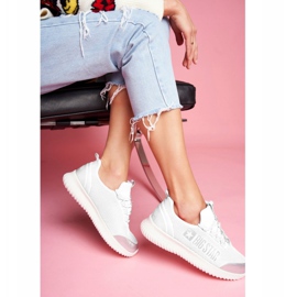 Ženske sportske cipele Big Star White FF274A410 bijela siva 2