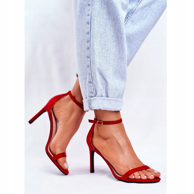 PS1 Ženske sandale na klasičnoj peti Red Basilian crvena 1