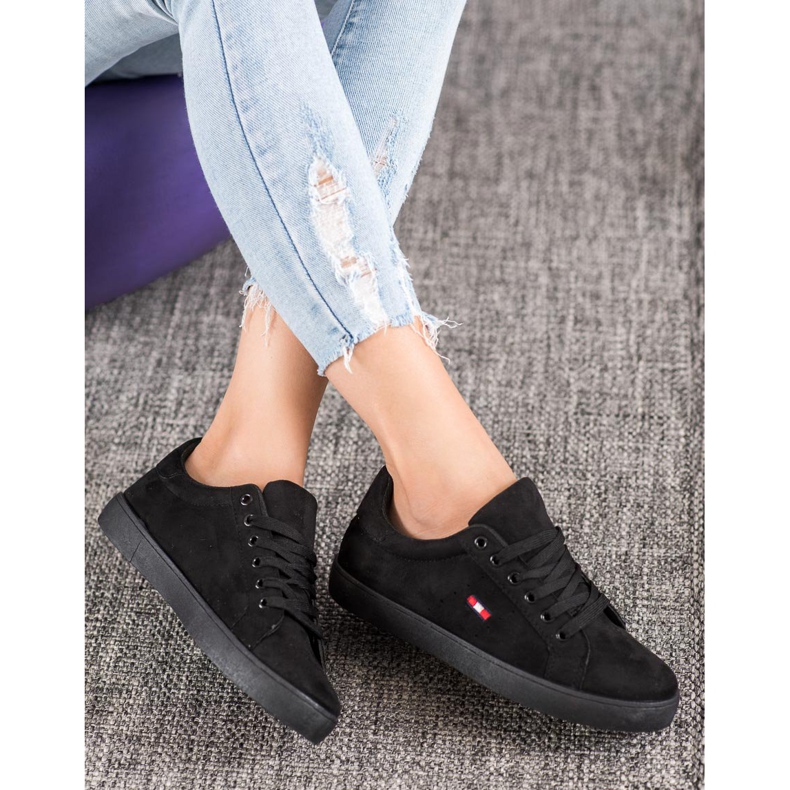 SHELOVET Sportske cipele od antilopa crna 2