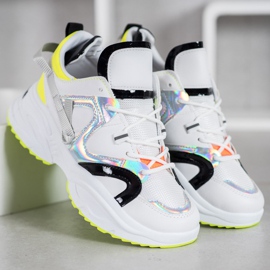 Weide Modne tenisice bijela crna siva žuta boja 1