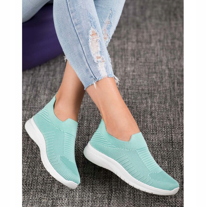 SHELOVET Tekstilne klizne cipele višebojan zelena 2