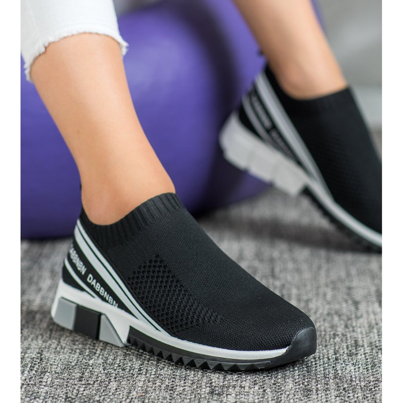 SHELOVET Tekstilne sportske cipele bijela crno 2