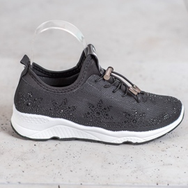 SUPER COOL Crne tenisice s kristalima crna 2