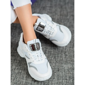 SHELOVET Elegantne tenisice bijela siva 1