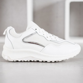 SHELOVET Klasične bijele tenisice bijela siva 2