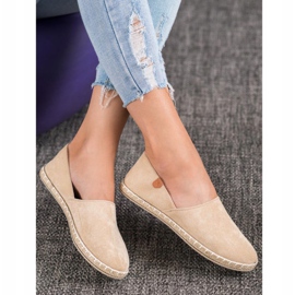 SHELOVET Slip-on bež espadrile 1