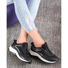 SHELOVET Klasične crne tenisice crno siva 2