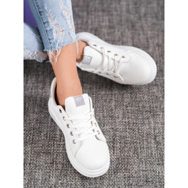 SHELOVET Tenisice s umetcima sa sjajem bijela siva 1