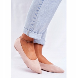 PS1 Ženske balerinke od eko-antilopa Bež Bellissima 1
