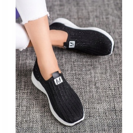 SHELOVET Crne cipele s kristalima crna 2