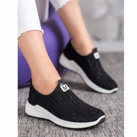 SHELOVET Crne cipele s kristalima crno 1