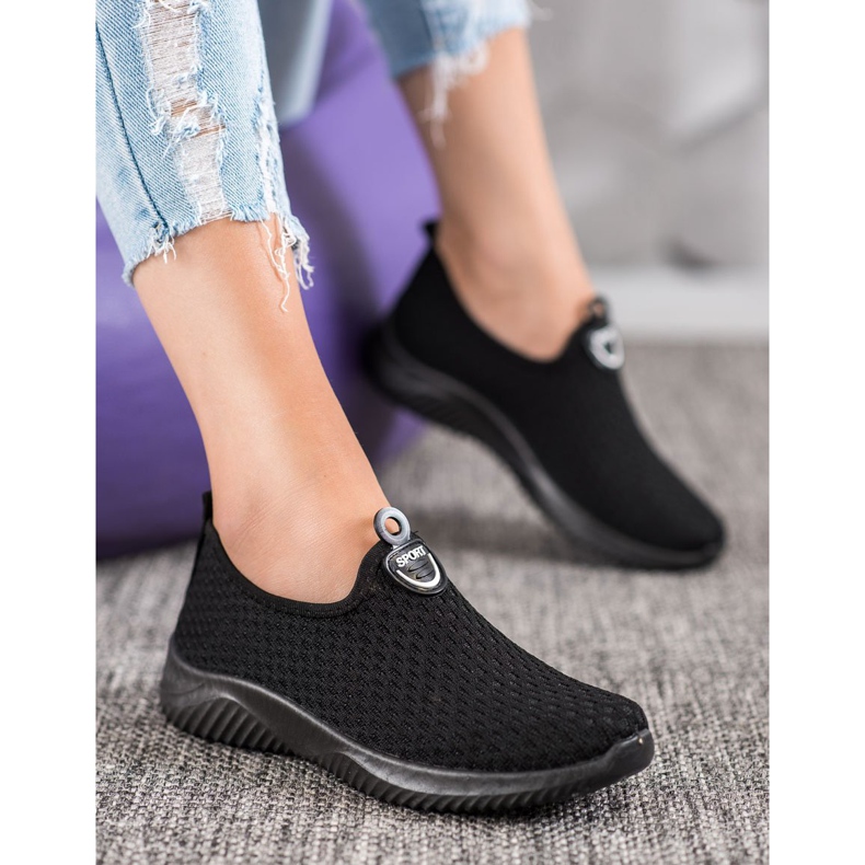 SHELOVET Ažurne sportske cipele crna 1