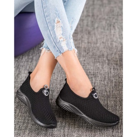 SHELOVET Ažurne sportske cipele crno 2