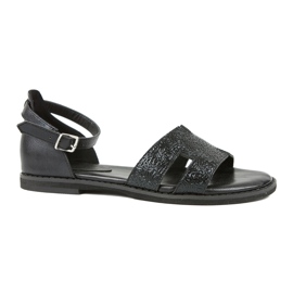 M.Daszyński Crne sandale s petom Daszyński MR1848-17 crna 5