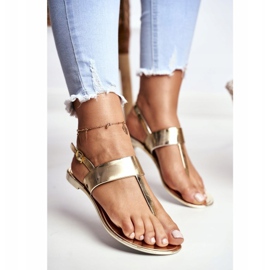 Lu Boo | Nora II-GAT Zlatne sandale s ogledalom zlatna 1