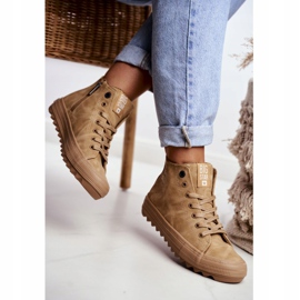 Ženske tenisice Big Star High Warm Camel GG274072 smeđa 2
