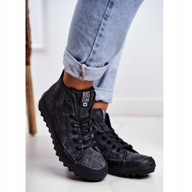 Ženske tenisice Big Star High Warm Black GG274069 crno 1