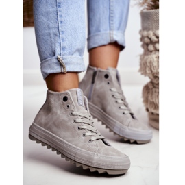 Ženske tenisice Big Star High Warm Grey GG274070 siva 2